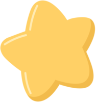 linda ilustração de estrela amarela para decoração png