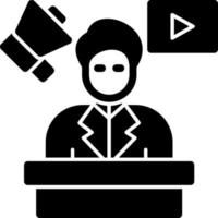 diseño de icono de vector de director de medios