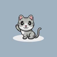 Cute Cat Smiling Illustration vector