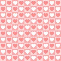 Tiny hearts chess grid seamless pattern. hearts background design for fabric and decor. illustration vector 10 eps.