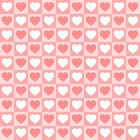 Tiny hearts chess grid seamless pattern. hearts background design for fabric and decor. illustration vector 10 eps.