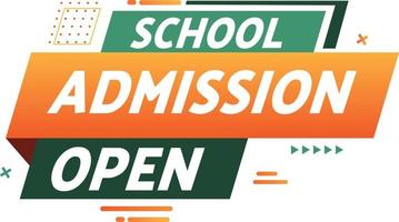 School Admission Open Tag Abstract Shape For Social Media Post Free Vector