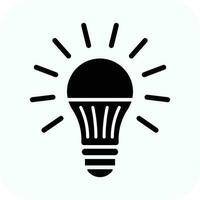 bulb idea icon. Light bulb icon symbol. vector