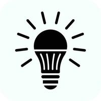 bulb idea icon. Light bulb icon symbol. vector