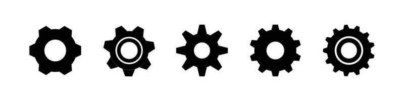 Gear icon set - Vector. Setting icon set. vector