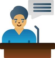 Speaking Vector Icon Design