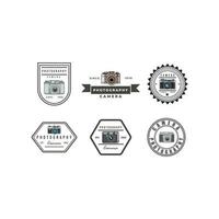 Set Badges Camera Logo vector