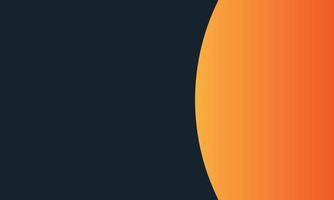 Modern half gradation orange circle background for business presentation vector