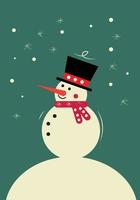 christmas and happy new year with snowman Winter holiday cartoon characters . Vector