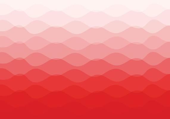 An abstract background composed of overlapping wavy lines. Gradient from light red to dark