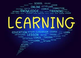 e-learning education concept online learning with webinars, video tutorials, internet lessons vector