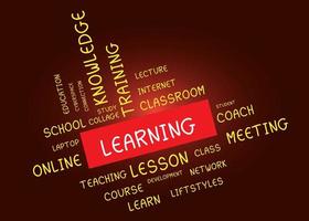 e-learning education concept online learning with webinars, video tutorials, internet lessons vector