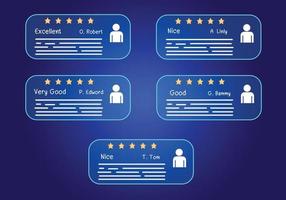 Users rate the service experience in the Concept Customer Satisfaction Survey online application after using the service. vector