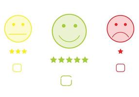 Users rate the service experience in the ConceptCustomer Satisfaction Survey online application after using the service. vector