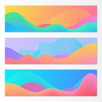 Vivid Colorful Backgrounds for Banners vector