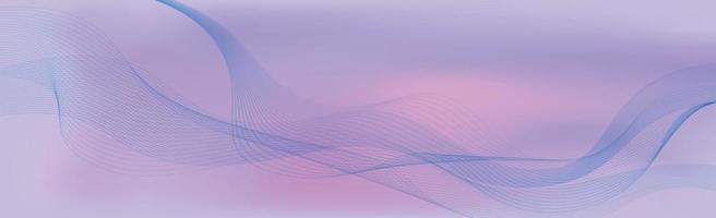 Panoramic colorful abstract stylish multi background with wavy lines - Vector