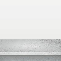Gray concrete stone table top isolated on white background, promotional web template - Vector