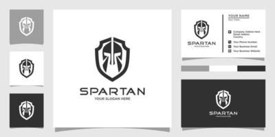 Head spartan logo vector design template icon