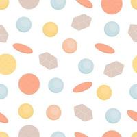 Cute pattern of boho baby beads accessories. Background design for fashion fabrics, textile graphics, prints, wrapping paper. Newborn essentials collection in boho style. Vector illustration