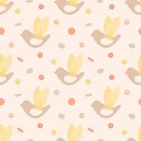 Cute pattern of boho baby toys and beads. Background design for fashion fabrics, textile graphics, prints, wrapping paper. Newborn essentials collection in boho style. Vector illustration
