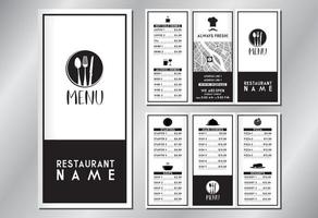 Vintage Restaurant Menu Template vector