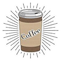Disposable Coffee Cup Illustration vector