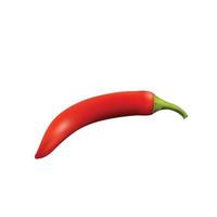 Realistic vector Red chilli pepper isolated on white background.