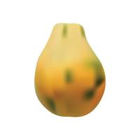 diseño de vector de papaya madura realista