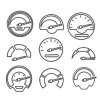 hand drawn doodle Set of Speedometer Related illustration vector