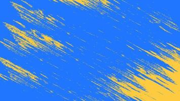 Abstract Bright Blue and Yellow Scratch Grunge Texture Design Background vector