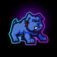 Bulldog mascot logo design illustration vector for team sports gaming