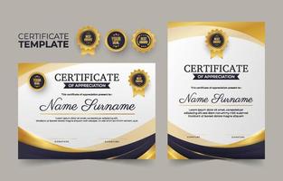 Gradient Modern Certificate Template vector