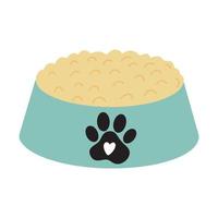 Animal food bowl. Vector illustration.