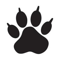 Silhouette of a cat's paw. Paw prints. A dog or cat puppy icon. A trace of a pet vector