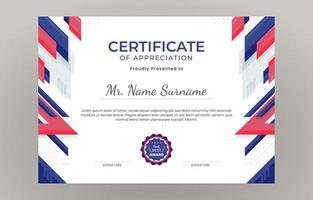 Flat Modern Certificate Concept vector