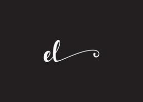 El bz beauty monogram and elegant logo design Vector Image