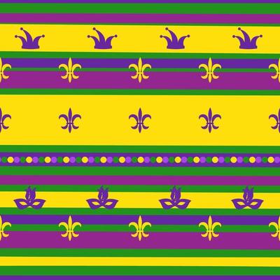 Mardi gras striped seamless pattern. Vector background for textile. Vector Illustration. EPS10