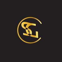 logotipo de texto sg vector