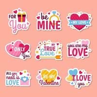 Lovely Valentine Greetings Sticker vector