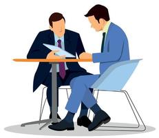 business people working at desk vector