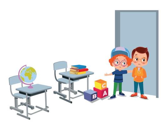 cute students in class at school