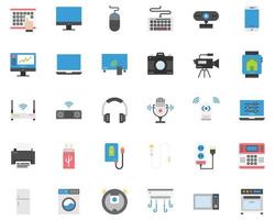 Home Electronics Devices  Icon Symbol Design Simple Set For Using In Web Graphics Report Logo Infographics. Best Quality Outline Symbol Vector Collection ,Camera, Head Phone, Multimedia