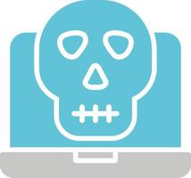 icono de vector de calavera