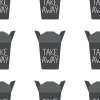 Take away food with chopsticks pattern vector