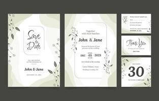 plantilla de invitación de boda moderna vector