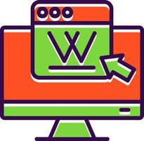 diseño de icono de vector de wikipedia