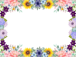 marco decorativo de flores png