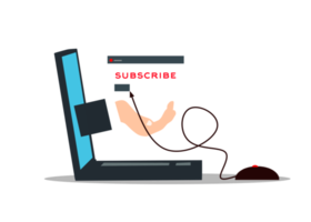 Click Subscribe button png