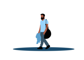 hombre caminando solo png