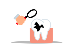 dente cariado e dentista png